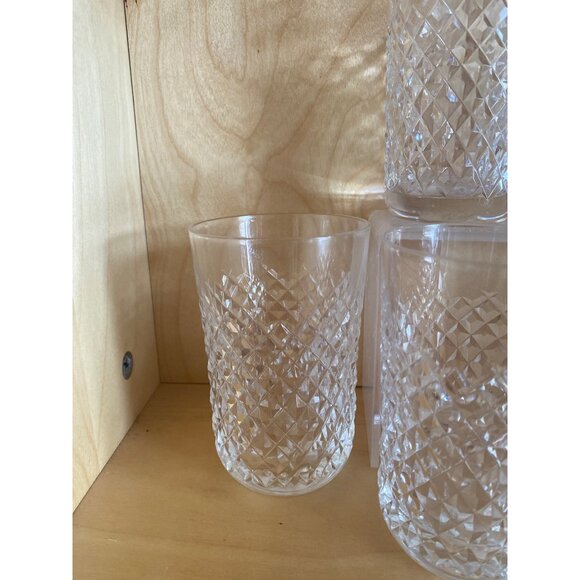 Set of 8 Vintage Waterford Alana Flat Tumblers 12 oz 4.5" H 1970s/80s Gothic Fon - Picture 5 of 13